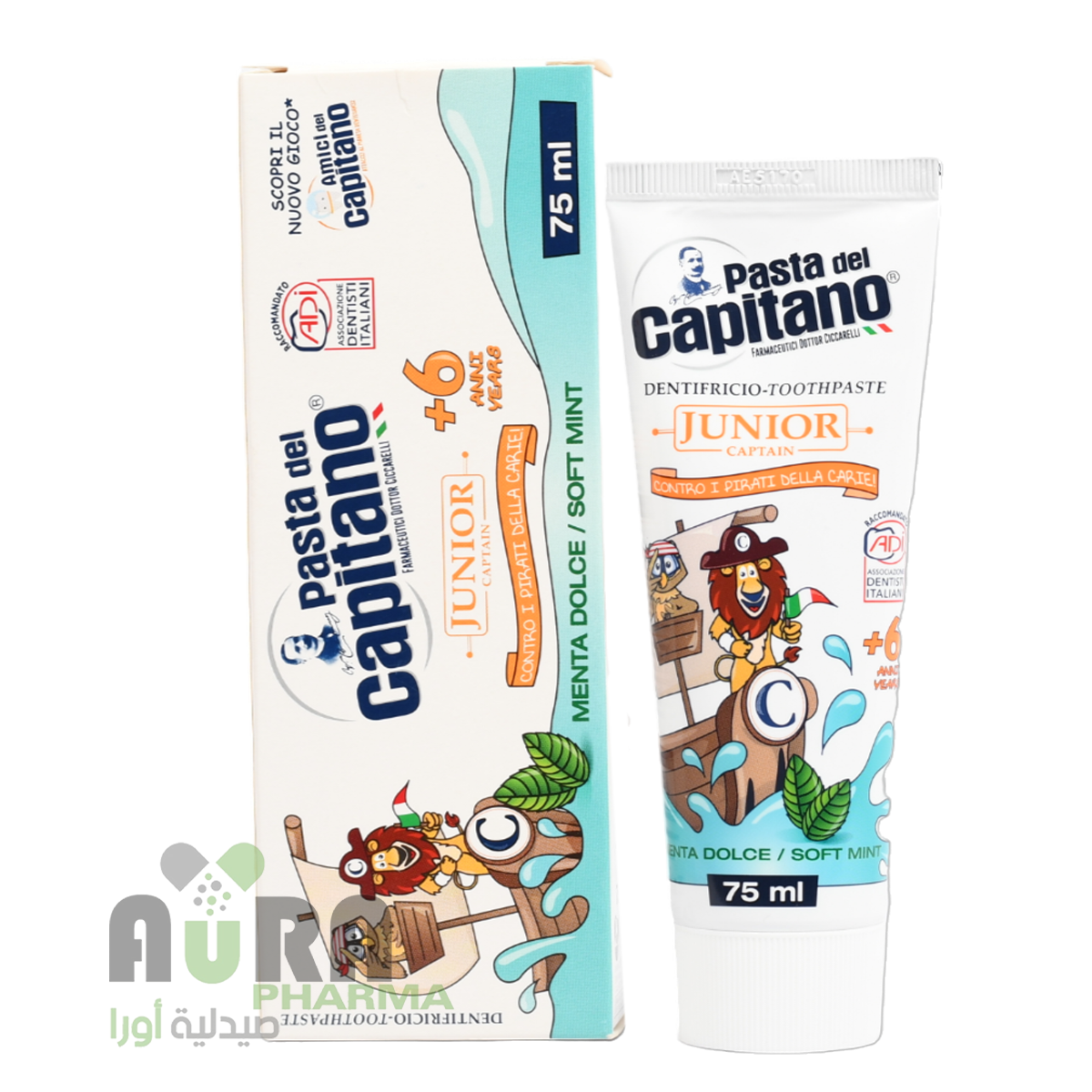 معجون كابيتانو جونيور بالنعناع +6  75مل