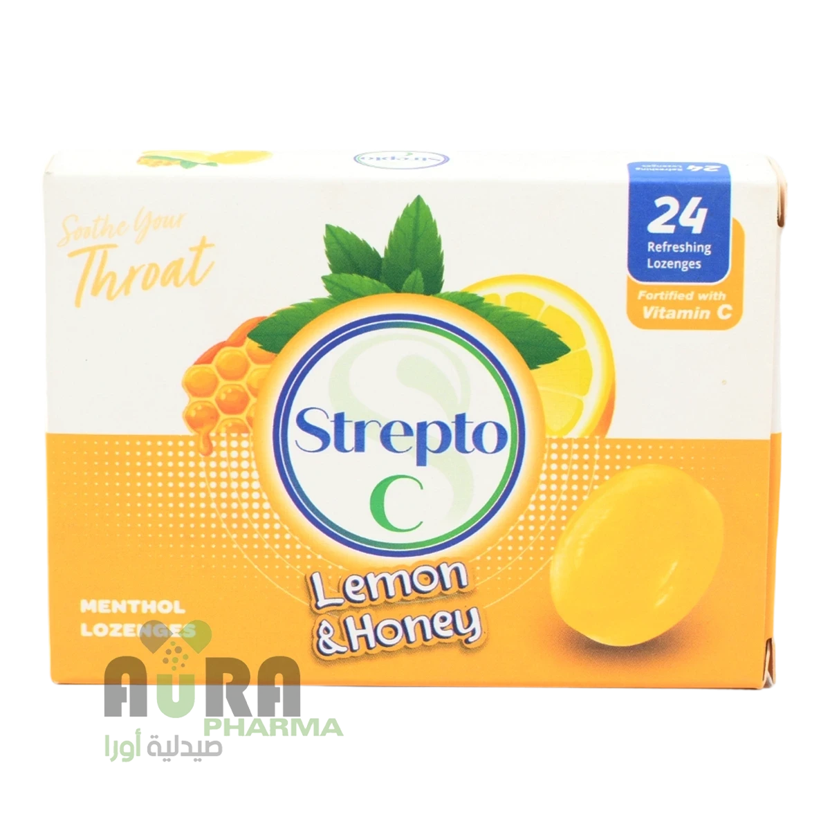 Strepto C with Lemon and Honey Lozenges