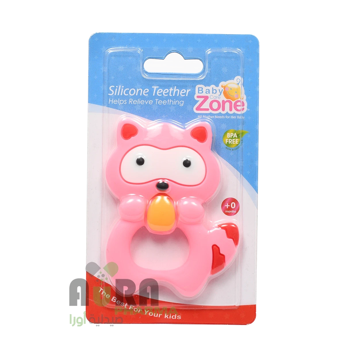 بيبي زون عضاضة اسنان سيلكونية 0+ اشهر