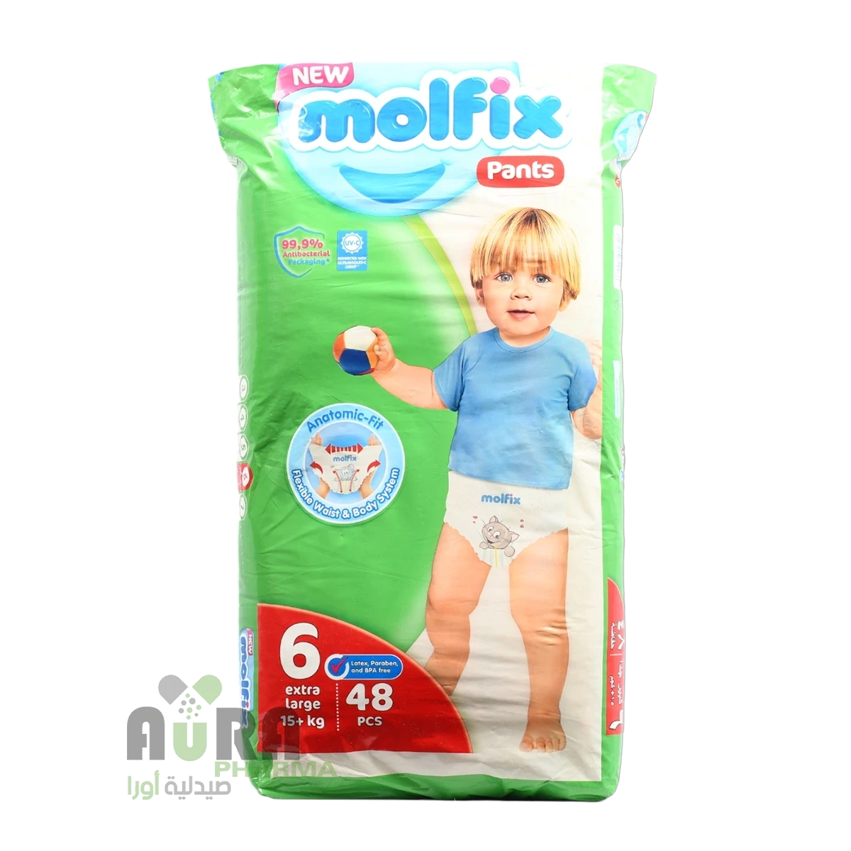 حفاظات مولفيكس كلوت 6 كبير عبوة 58*6