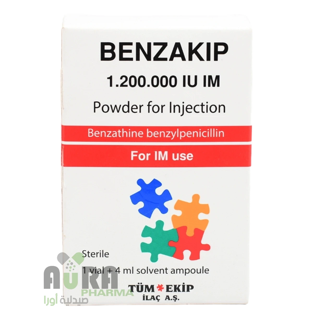 بينزاكيب 1.200000وحدة دولية بينزاثين بنسلين رسام فارما