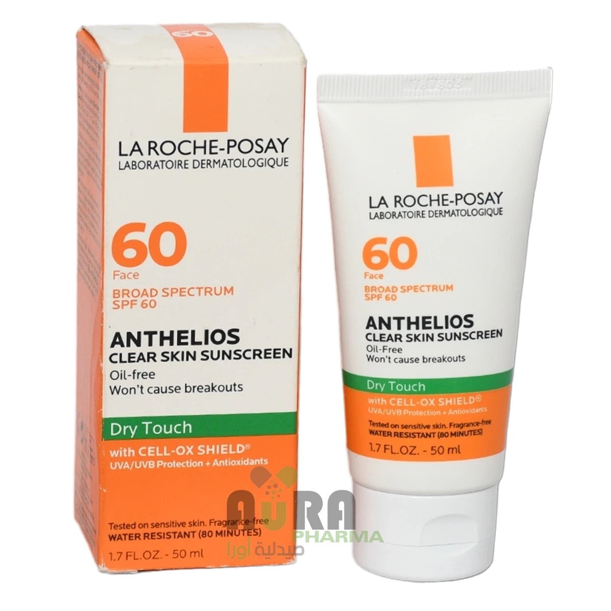 كريم لا روش - بوزيه  أنثيليوس للحماية من الشمس بعامل حماية 60 SPF، حجم 50 مل