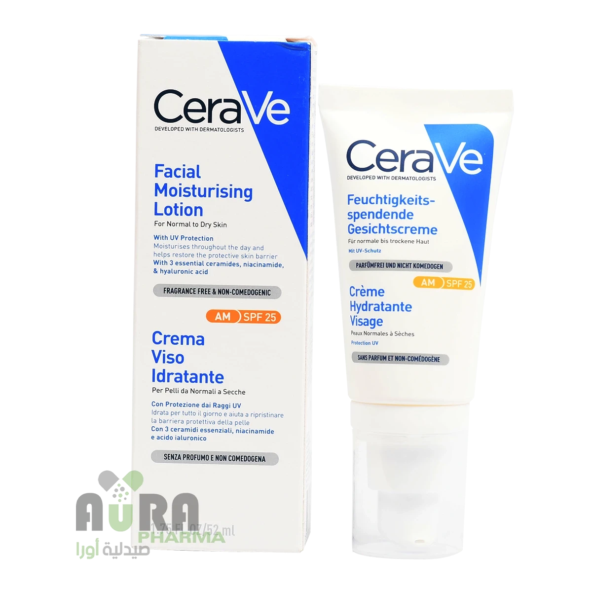 لوشن ترطيب الوجه من سيرافي AM Spf25 52 ml