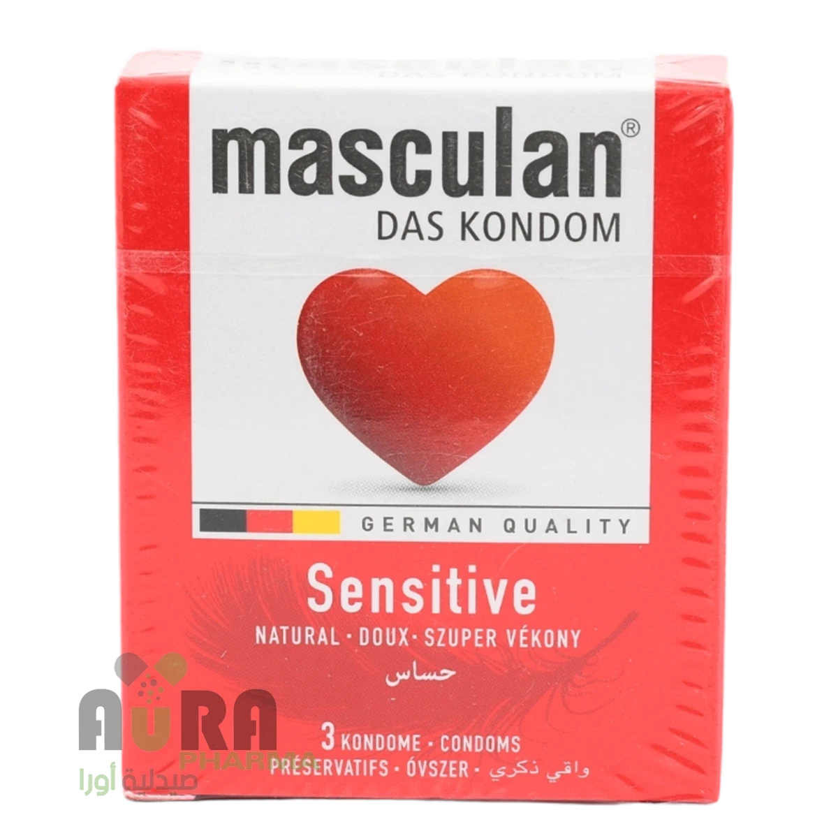 واقي ذكري ماسكولان الماني  سينسيتف حساس 3 حبات