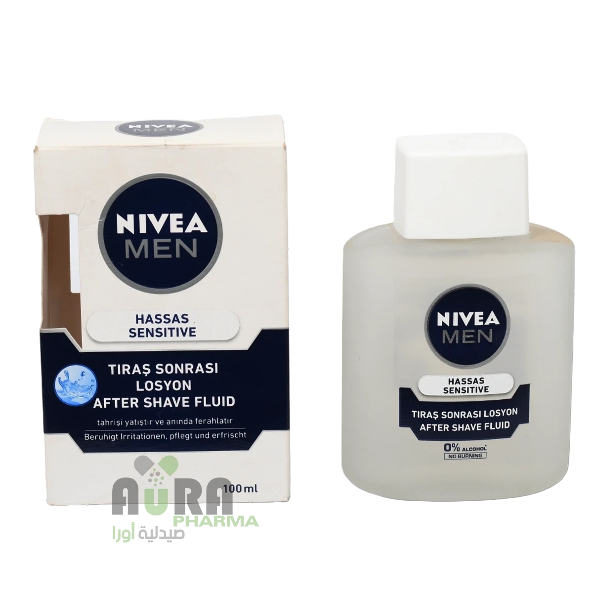 نيفيا سائل عطر حلاقة ابيض رجالي 100مل حساس