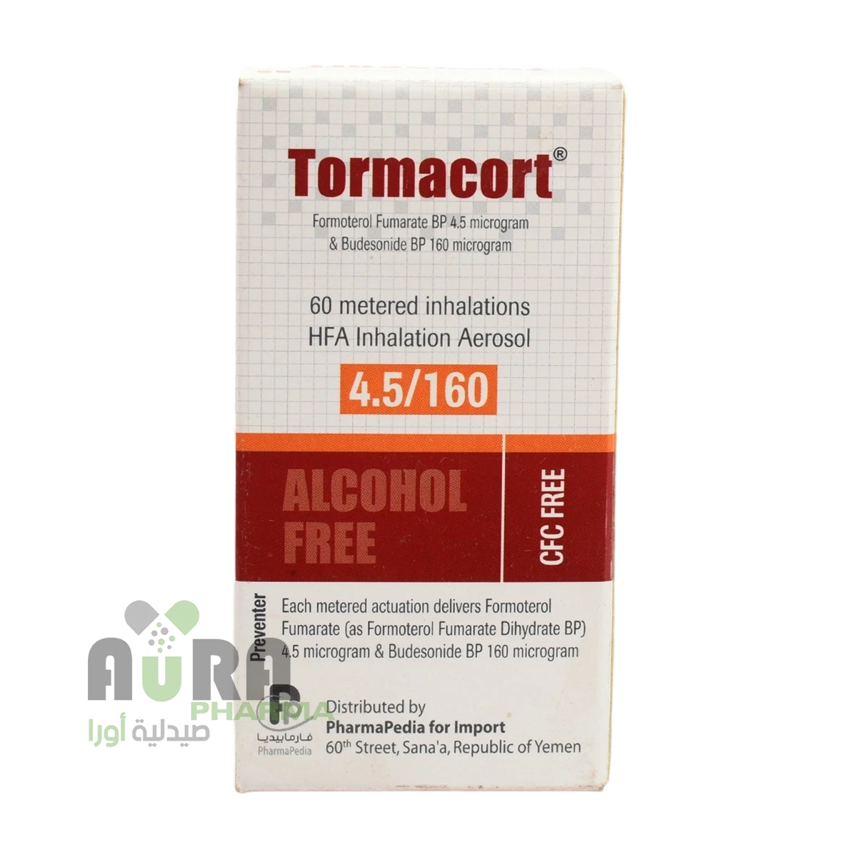 تورماكورت بخاخ 4.5/160ملجم فارما بيديا