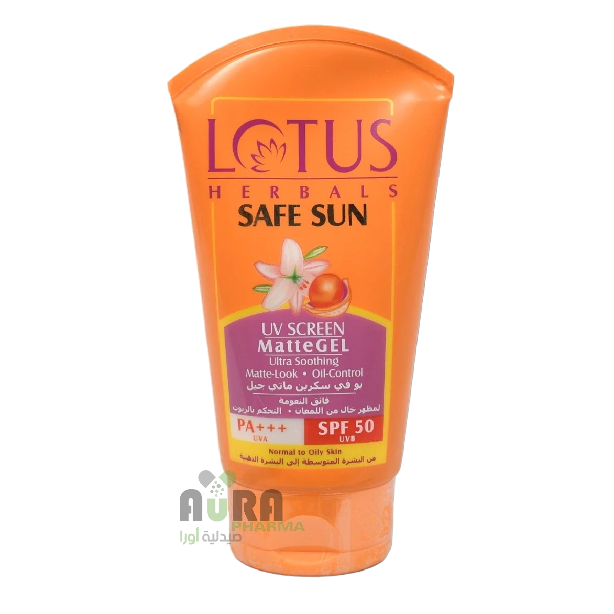 جل غير لامعة للحماية من أشعة الشمس فوق البنفسجية  50 spf من لوتس هيربالز،100 جم