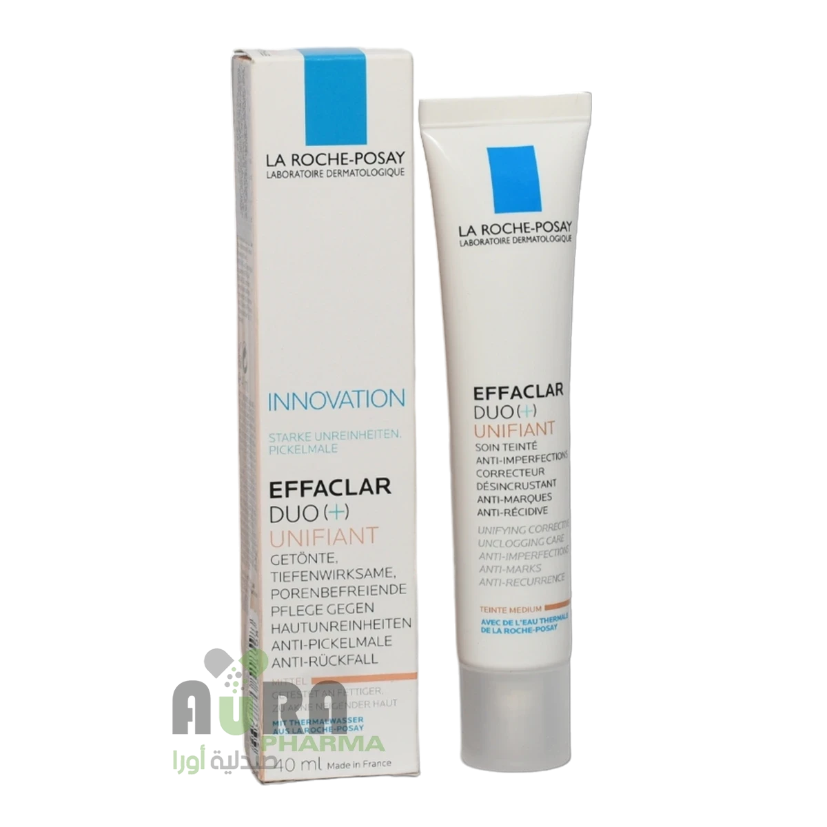 مرطب ملون ايفاكلار دو بلس مضاد لحب الشباب لتوحيد لون البشرة من لاروش بوزاي ٤٠ مل