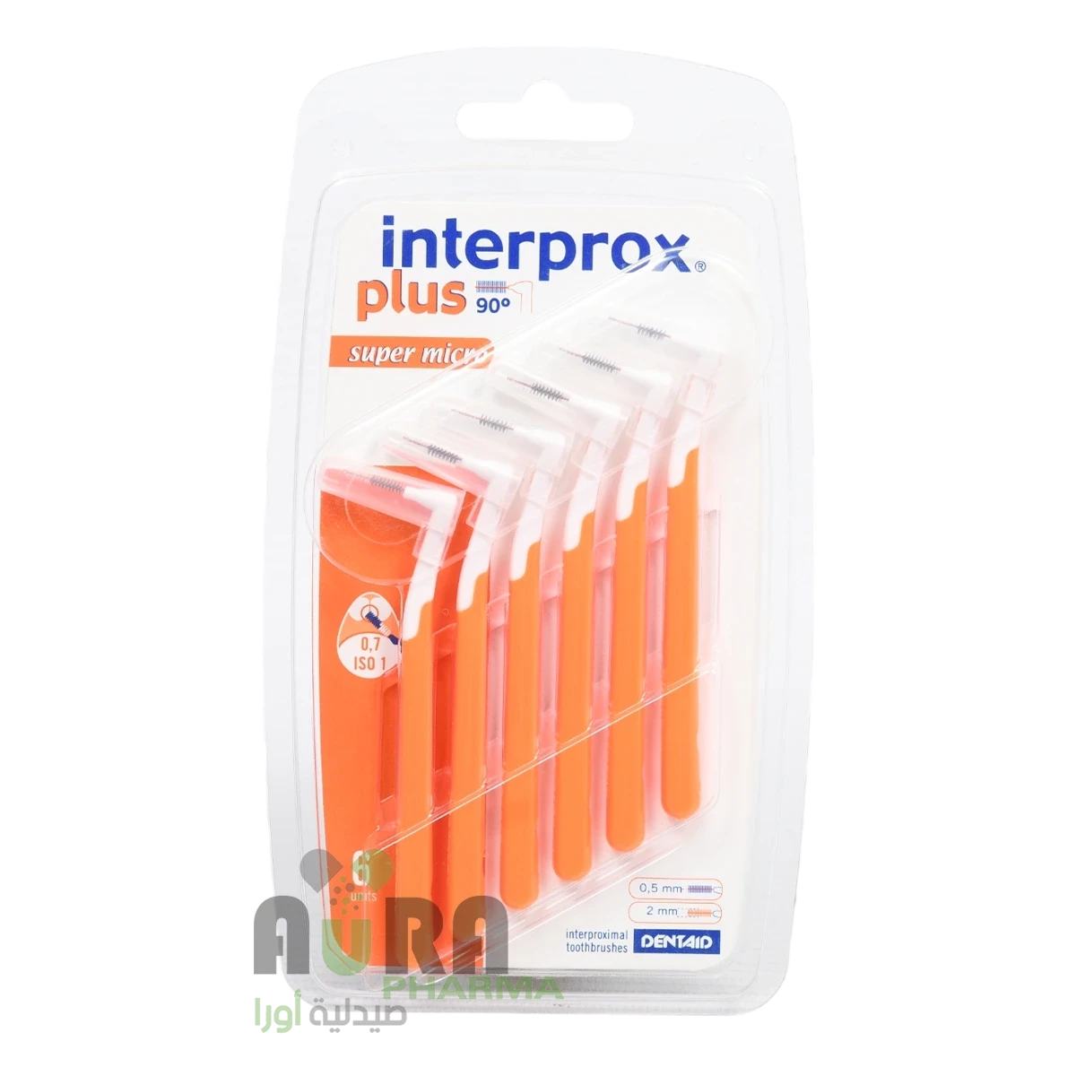 Interprox Plus فرش بين الأسنان سوبر مايكرو أورانج 6 قطع