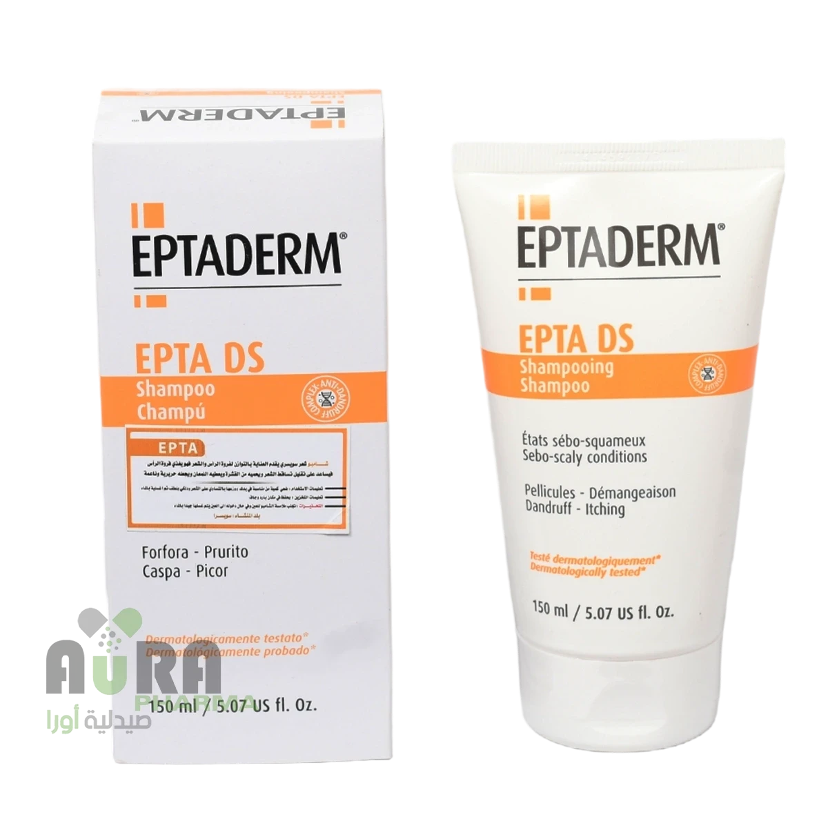 شامبو أبتاديرم إيبتا دي إس للبشرة الدهنية والمتقشرة، 150 مل