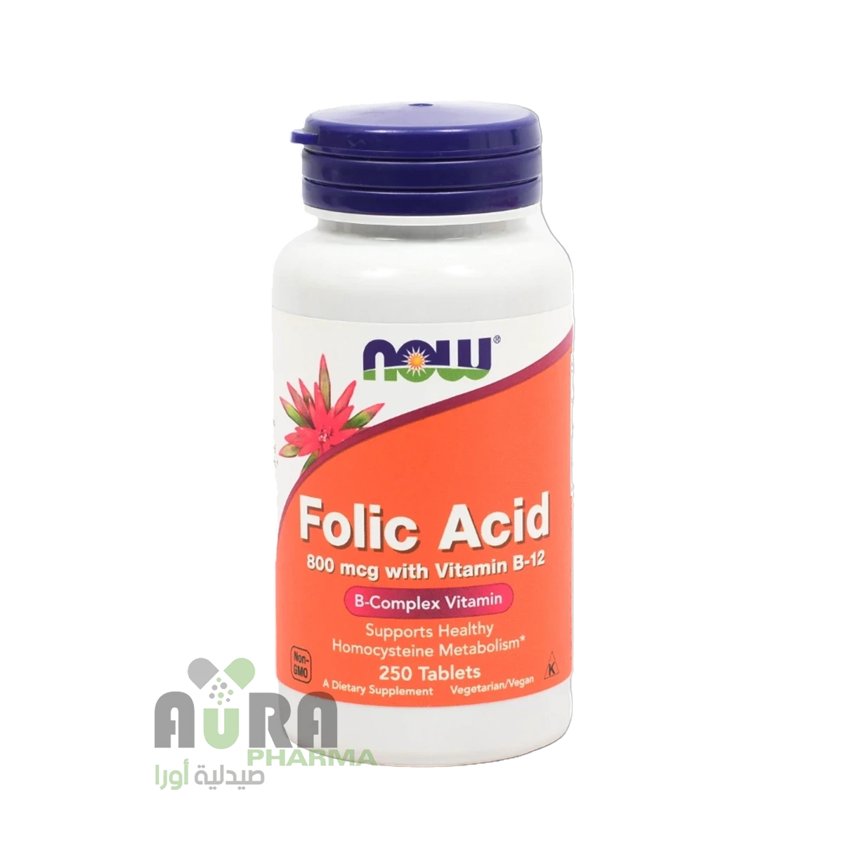 فوليك اسد 800 مع بي 12 علب 250 قرص ناو