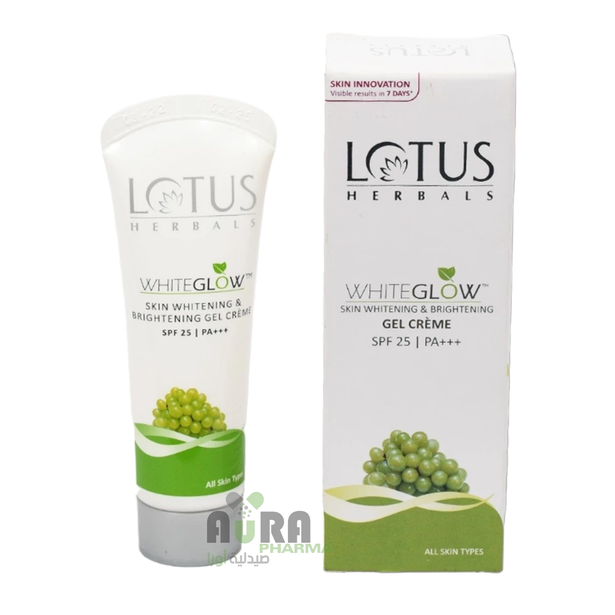 كريم جل تبييض وتفتيح البشرة وايت جلو من لوتس هيربالز 20 جرام