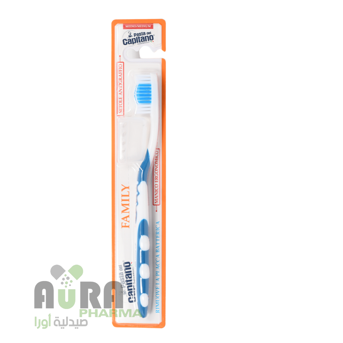 كابيتانو فرشاة أسنان ناعمة مع الغطاء